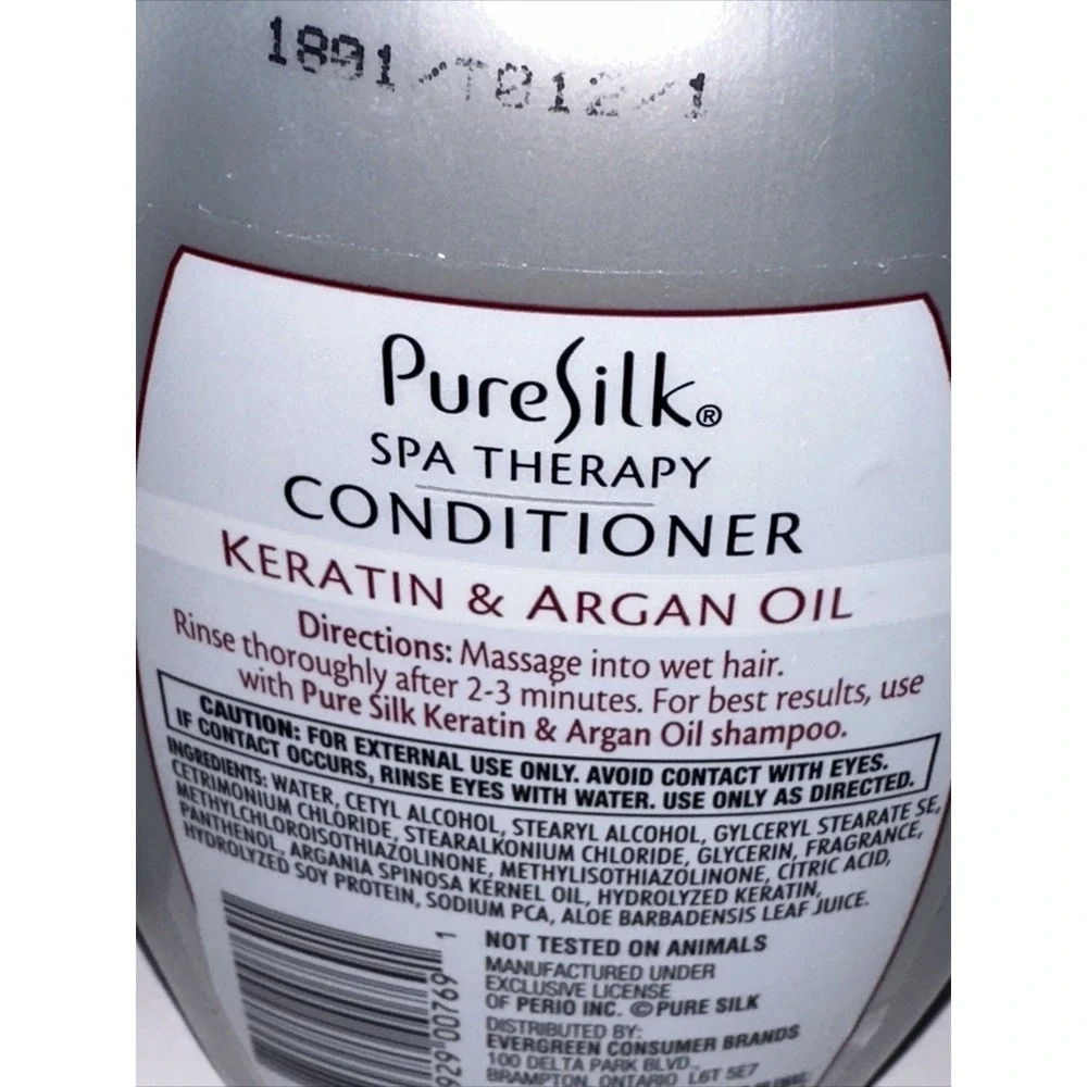 Pure Silk Spa Therapy Keratin & Argan Oil Conditioner 14oz Lot of 2 Bottles